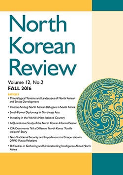 North Korean Review, Vol. 12, No. 2 (Fall 2016)
